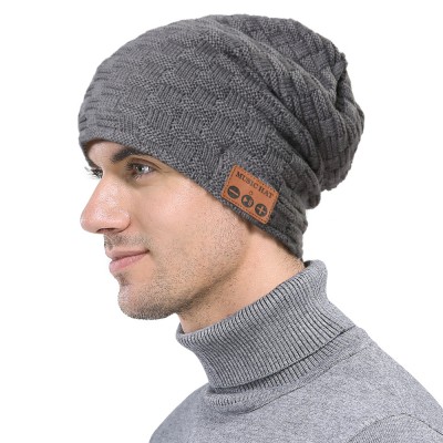 Wholesale stocked warm wireless bluetooth ear smart cap with fleece