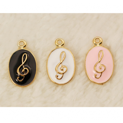 DIY metal zinc alloy music note jewelry charm