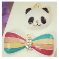 DIY metal zinc alloy panda pendant jewelry charm