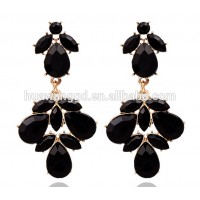 Leaf Shape Wholesale Elegant Sexy Starry Sky Multi Color Resin Stone Earrings! wholesale!