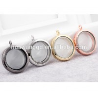 Round blank photo locket pendant