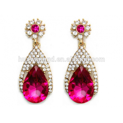 Water Drop Design Earrings Gold Plated Stylish Stud Earrings! High-end Diamond Pendant Earring! wholesale