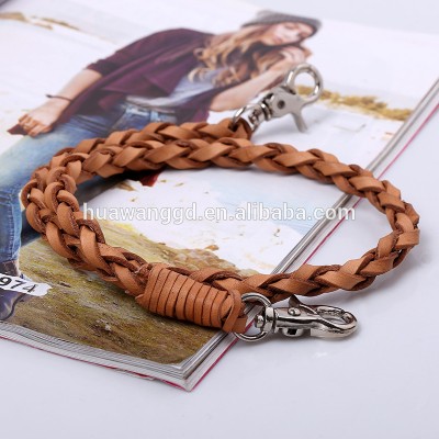 New design genuine leather braided rope bracelet wholesale