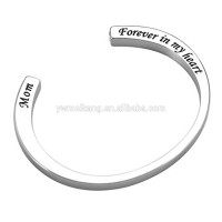 Cremation Urn Bracelet with Engraved Mom Forever in My Heart Stainless Steel Waterproof Memorial bracelet