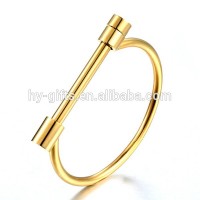 men women screw cuff bracelet bangle shackle screw bracelet