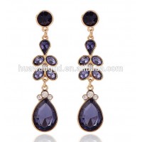 Fashion earrings!drop crystal earrings!blue stone earring! Wholesale