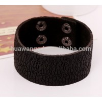 Hot sale best price wide hand bands PISTRESSED leather bracelets