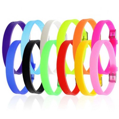 Wholesale cheap 8mm kids diy name silicone letter bracelet