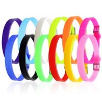 Wholesale cheap 8mm kids diy name silicone letter bracelet